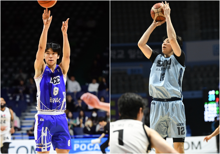 윤기찬(왼쪽)과 강지훈. KBL 제공