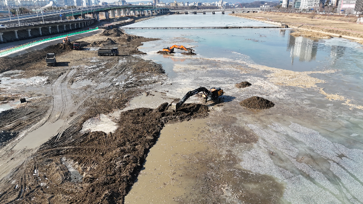 대전 3대 하천 준설 현장. 대전환경운동연합 제공