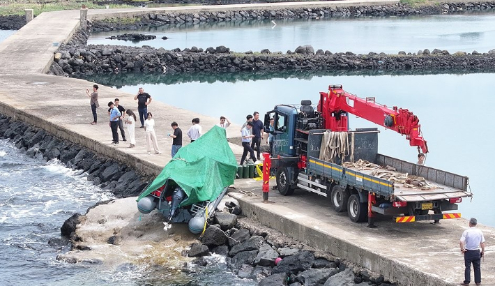 중국인들이 밀입국한 제주시 한경면 용수리 해안가. 연합뉴스 