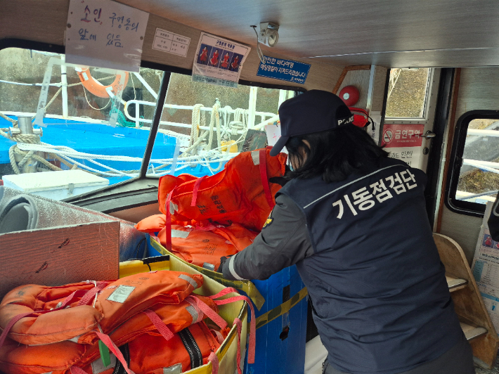 부안해경 기동점검단 점검 모습. 부안해경 제공