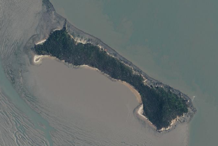 말 지명인 신안 말섬. 전라남도 젝공