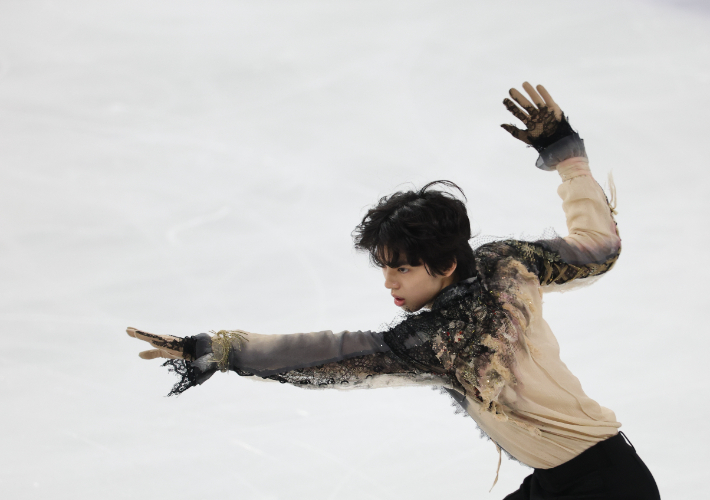 차준환의 눈빛 연기. 연합뉴스