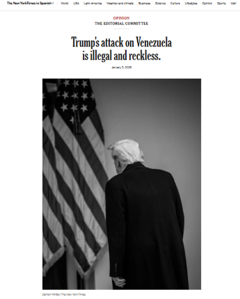 뉴욕타임스 홈페이지 캡처