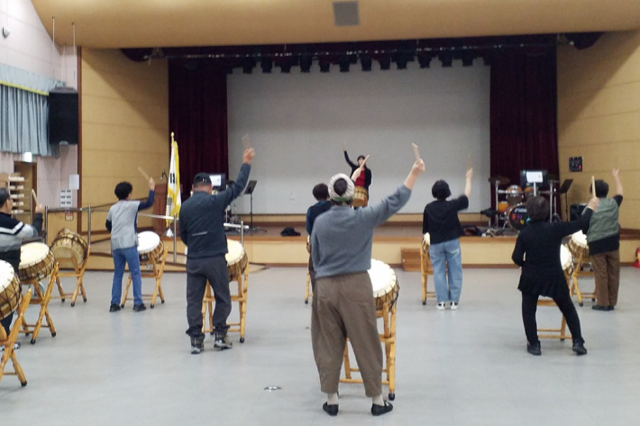 지난해 열린 평생학습관 고구려북소리 수업. 울진군 제공