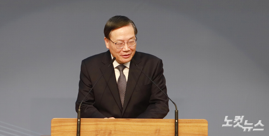 광주동노회 부노회장 최정원 목사(광주소망교회)가 인사를 하고 있다. 한세민 기자