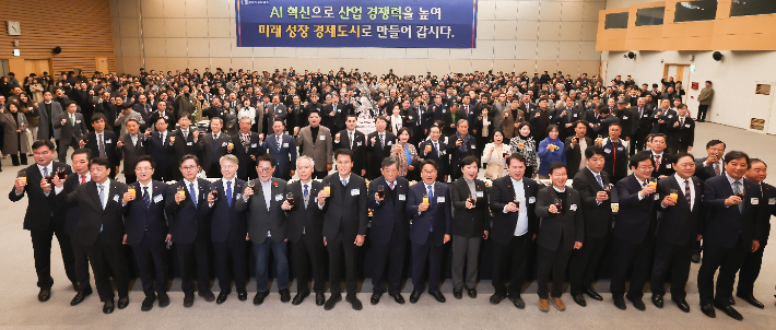 광주상공회의소는 6일 김대중컨벤션센터에서 '2026년 신년인사회'를 개최했다. 광주상공회의소 제공