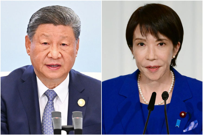 시진핑 중국 국가주석(왼쪽)과 다카이치 사나에 일본 총리. 연합뉴스
