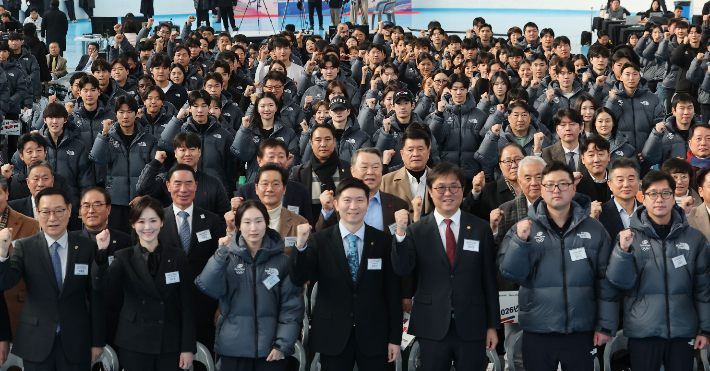 '동계올림픽·AG의 해!' 韓 국가대표, 2026 훈련 개시식 "K-스포츠의 힘 보여주자"