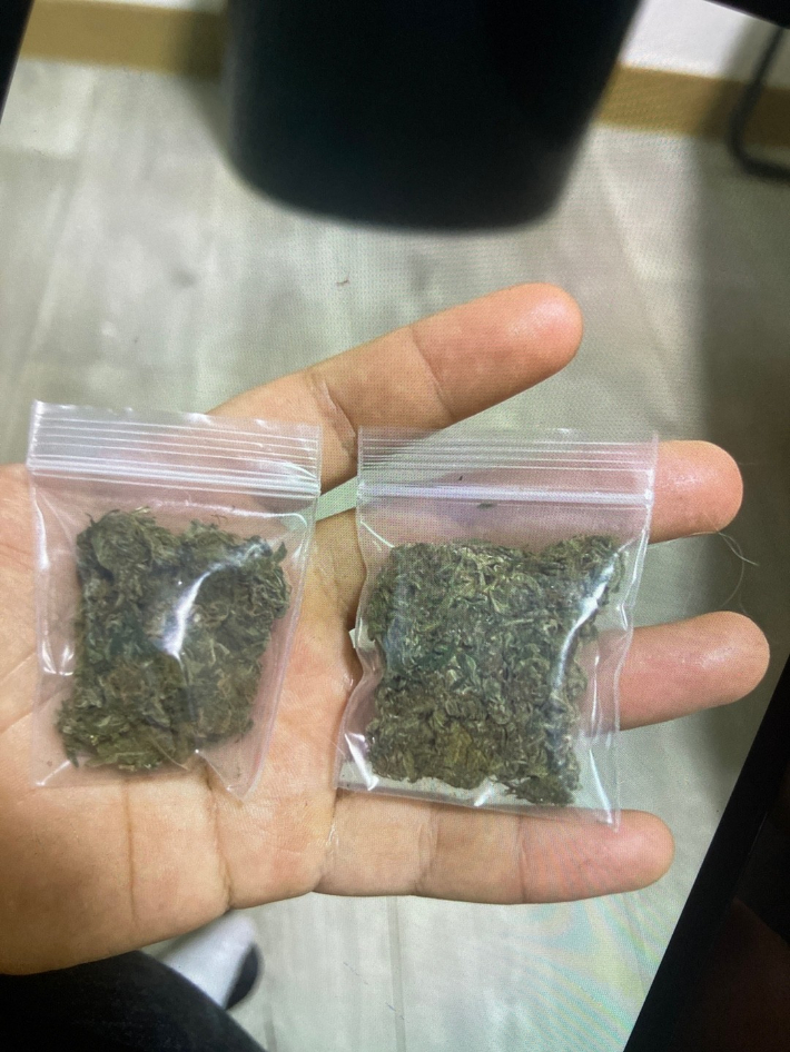 피의자가 판매 홍보를 위해 촬영해 놓은 대마초 사진. 대전경찰청 제공