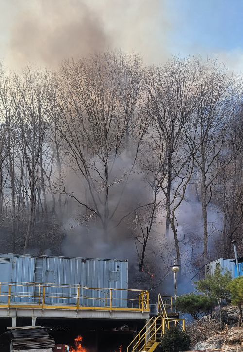 경주 산내면 산불 모습. 독자 제공