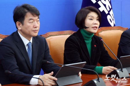 발언하는 한정애 정책위의장