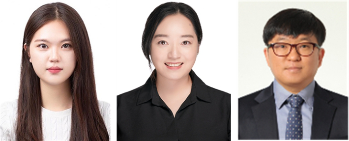 경상국립대 대학원 신혜선씨, 분자제어연구소 송세영씨, 김기환 교수(왼쪽부터). 경상국립대학교 제공