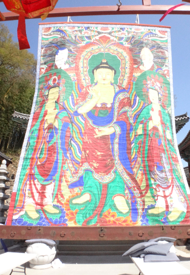 진주 호국사 괘불도·괘불함. 경남도청 제공 