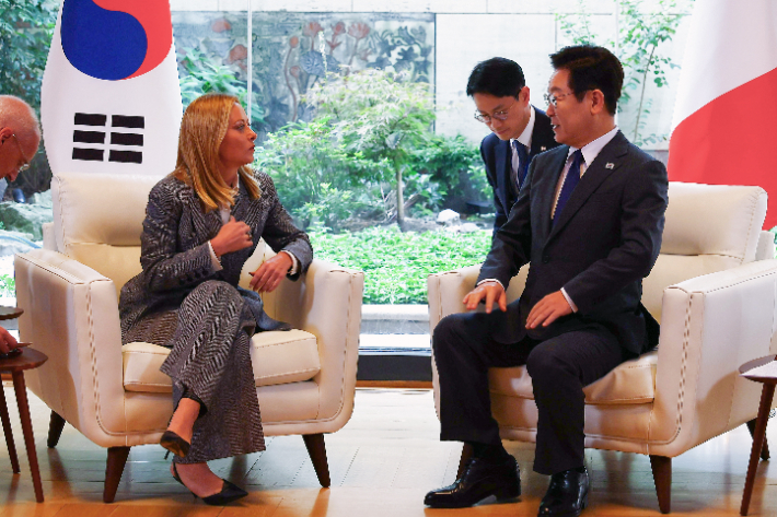 이재명 대통령, 한-이탈리아 정상회담. 연합뉴스