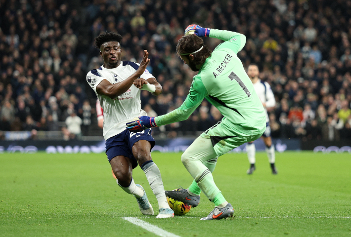 부상으로 이탈한 모하메드 쿠두스(왼쪽). 연합뉴스