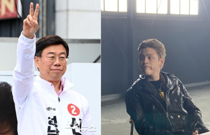 신상진 성남시장(노컷뉴스 자료사진)과 故장제원 의원 아들 용준씨(래퍼 노엘 인스타그램)