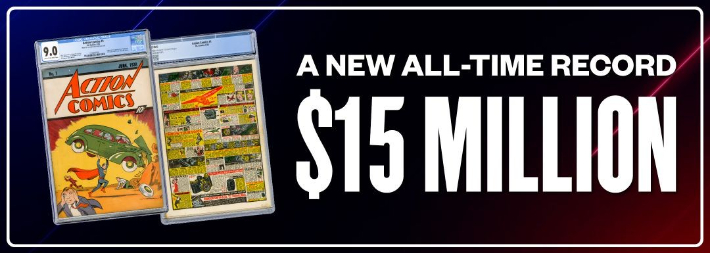 슈퍼맨 만화책 1938년 초판본. 메트로폴리스 컬렉터블스-코믹커넥트 홈페이지 캡처