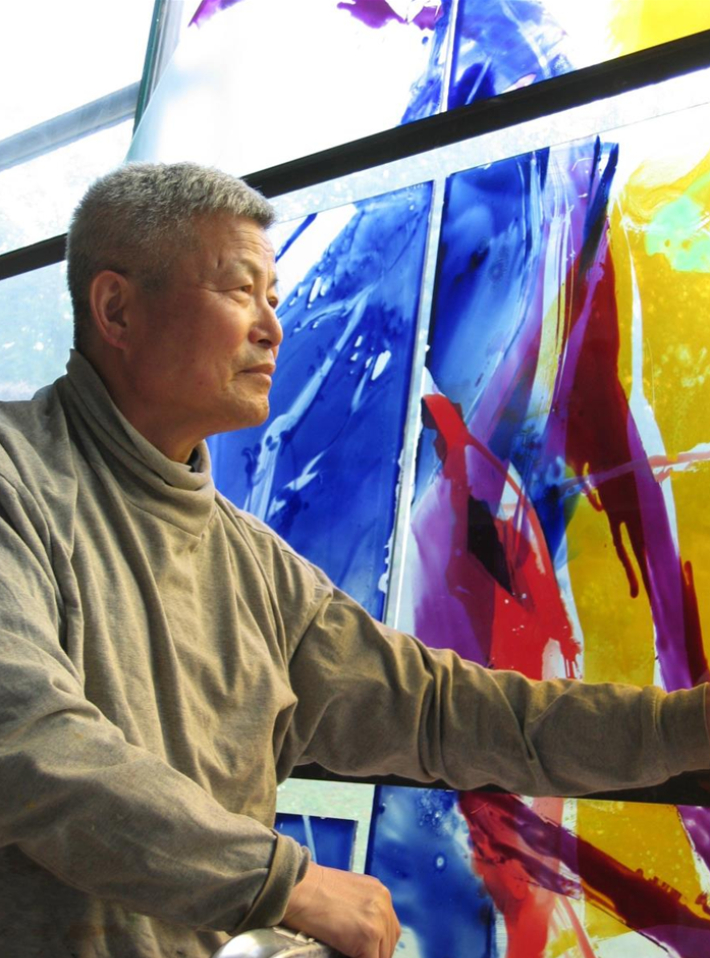 세계적인 스테인드글라스 작가 김인중 신부. 운중화랑 제공