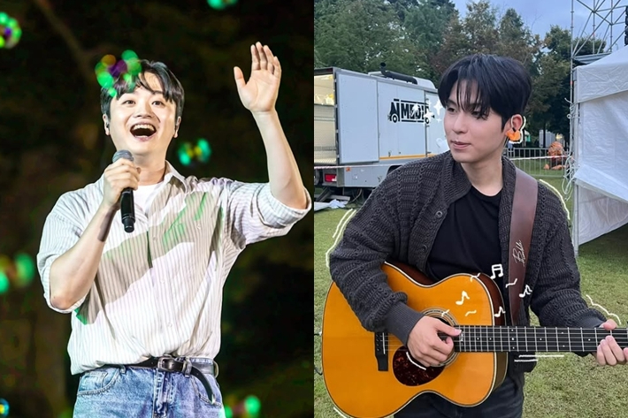 왼쪽부터 가수 황가람, 범진. 각 인스타그램