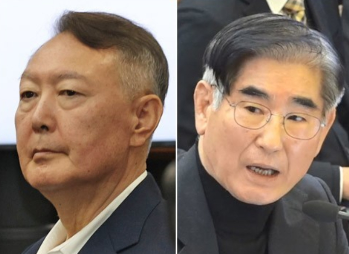 윤석열 전 대통령(왼쪽), 김용현 전 국방부 장관. 헌법재판소 제공