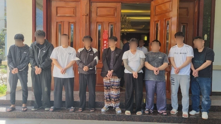 피의자들이 체포된 장면. 청와대 제공