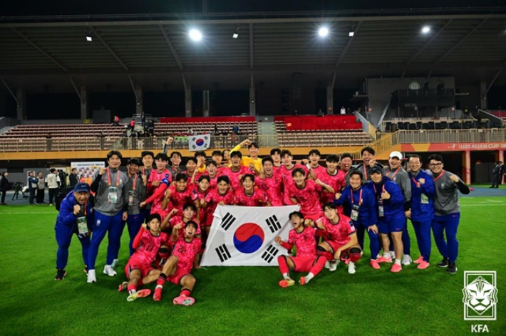 U-20 한국 남자 축구대표팀. 대한축구협회 제공
