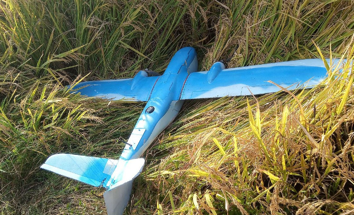 북한이 주장한 개성시 장풍군에 추락된 한국 무인기. 연합뉴스