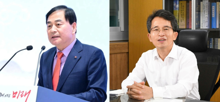 배낙호 김천시장(좌), 유정근 전 영주시 부시장(우)