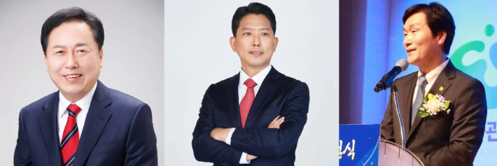 권기창 안동시장(좌), 김장호 구미시장(중), 조현일 경산시장(우). 각 시장 측 제공