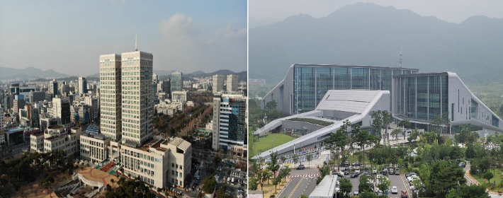대전시청사와 충남도청사. 대전시·충남도 제공