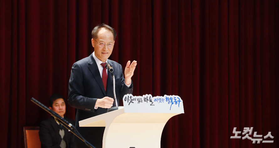 동구교단협 김탁모 회장이 설교하고 있다. 한세민 기자