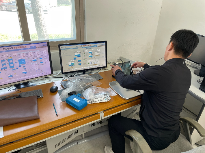 수질검사. 경남도청 제공 