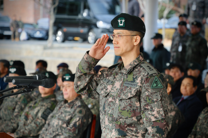 15일 제25대 육군 53사단 신임 사단장으로 취임한 오세웅 소장. 육군 53사단 제공 