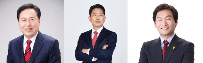 권기창 안동시장(좌)김장호 구미시장(중)조현일 경산시장(우)