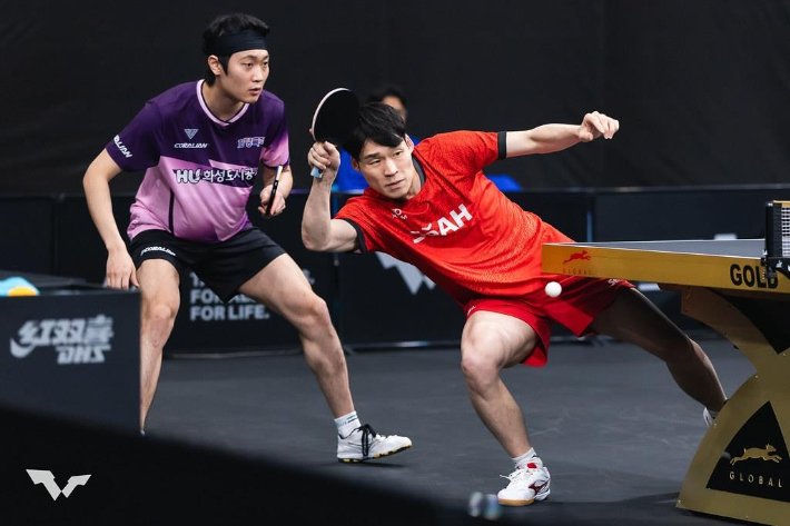 한국 탁구 남자 복식 조대성(왼쪽)-장우진. WTT 인스타그램 캡처 