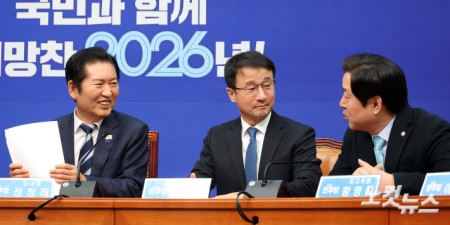 대화하는 정청래-한병도-황명선