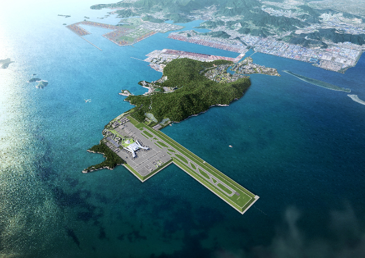 가덕도신공항 조감도.  가덕도신공항건설공단 제공
