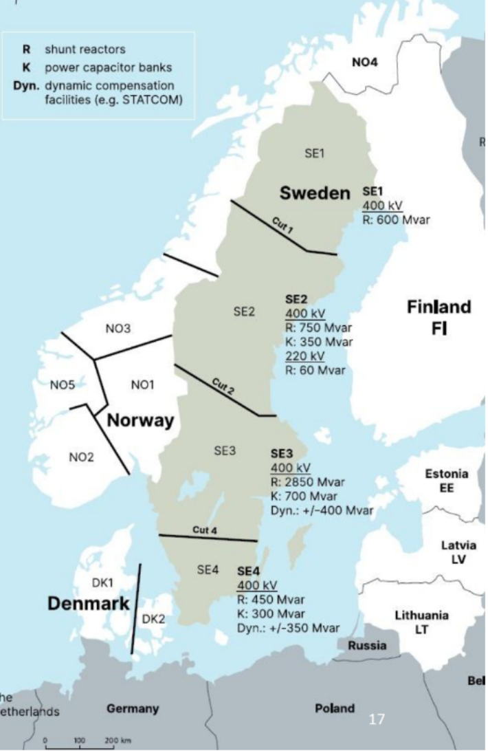 과거 두 번이나 대규모 정전을 겪은 스웨덴은 에너지 요금 차등제를 도입했다. 에너지 발전량이 많은 북쪽으로 올라갈수록 요금이 저렴하다. 스웨덴 국립 전력망 공사 제공
