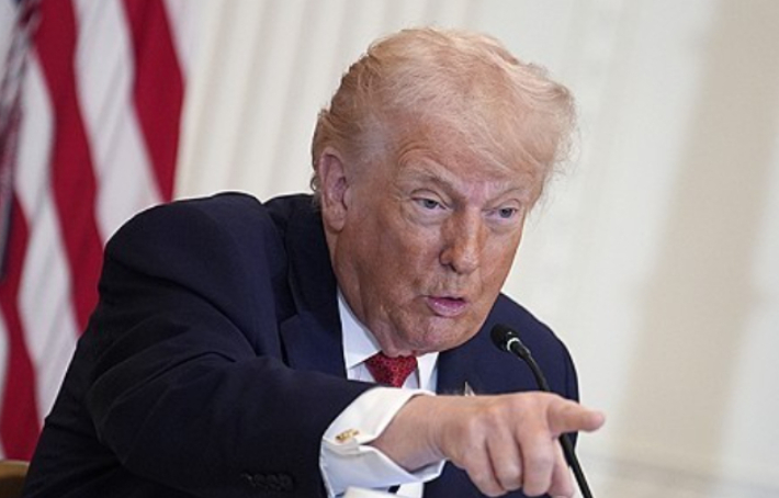 도널드 트럼프 미국 대통령이 16일(현지시간) 백악관에서 열린 '위대하고 역사적인 농촌 보건 투자' 원탁회의에서 발언하고 있다. 연합뉴스 