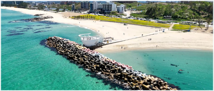경포 2, 3지구 해안변 녹지축 공원화 사업(해중전망대). 강릉시 제공