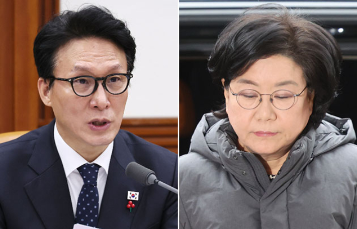 김민석 국무총리(왼쪽)·이혜훈 기획예산처 장관 후보자. 연합뉴스