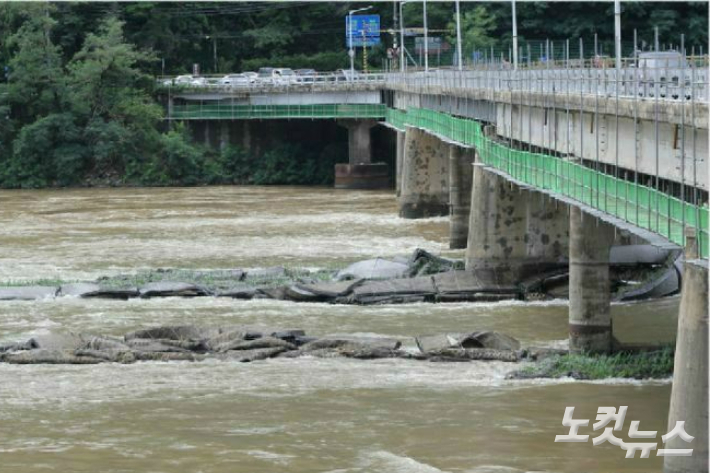 인공수초섬 부유물. 박정민 기자