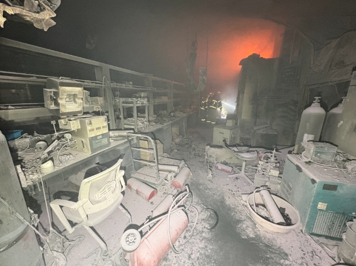 화재 진화 모습. 충남 천안서북소방서 제공