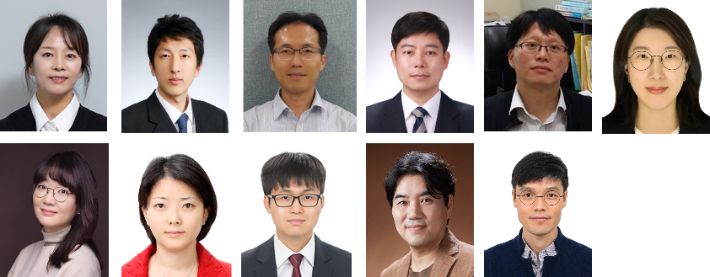 김혜진, 박준호, 박동일, 김영민, 이상복, 이유진 교수(윗줄 왼쪽부터), 손미영, 정주연, 이웅희, 홍도관, 최승목 교수(아랫줄 왼쪽부터). UST 제공