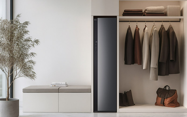 LG전자가 '2026 NEW LG 스타일러 오브제컬렉션' 5벌식과 3벌식 신제품을 선보였다. LG전자 제공