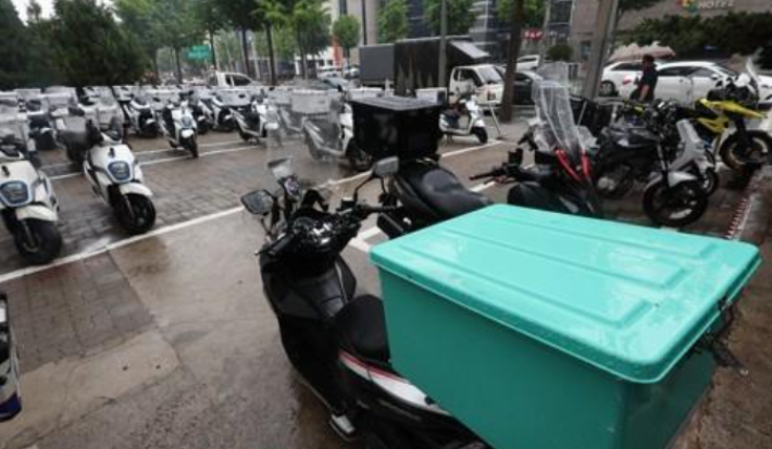 배달 오토바이. 연합뉴스