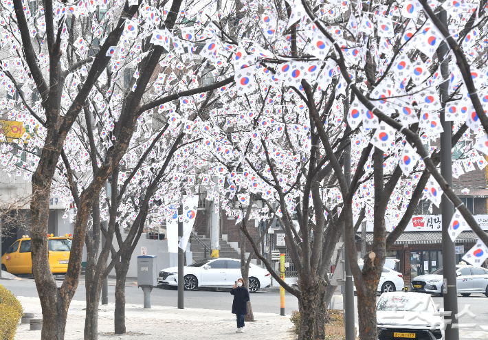 서울 용산구 효창공원 앞. 류영주 기자