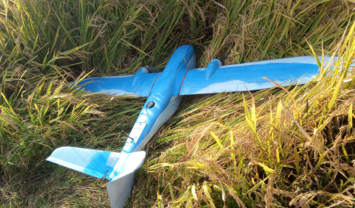 개성시 장풍군에 추락된 무인기. 연합뉴스