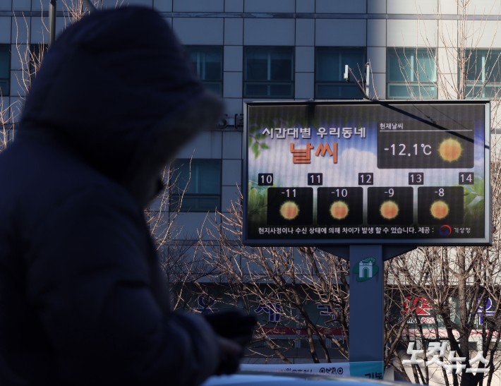 출근시간에 영하12도…22일 한파 절정