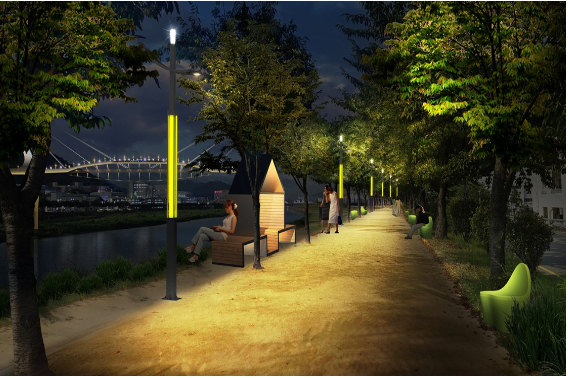 양산천 경관조명 개선사업 조감도. 양산시 제공